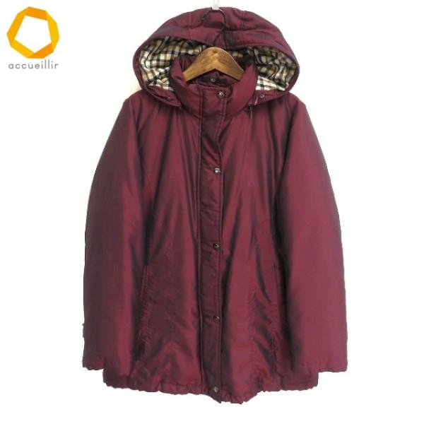#wx ダックス DAKS ダウン コート 42 赤系 玉虫 光沢 ジャケット ブルゾン ダックスチ...