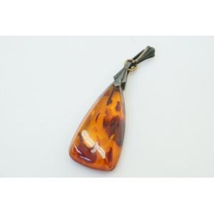 #anza ペンダントトップ チャーム 琥珀 アンバー 茶系 レディース [333860]