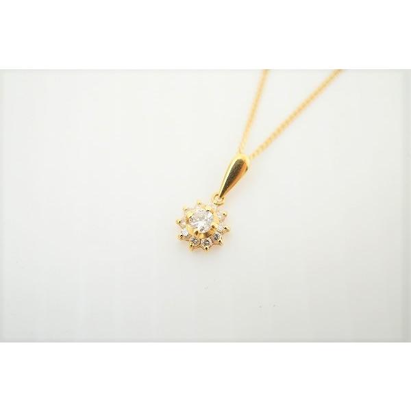 #anzj ネックレス ゴールド ダイヤモンド k18 0.1ct アクセサリー レディース [37...