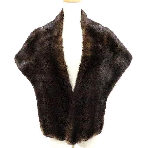 #wnzm OS VISION オズビジョン 毛皮 ショール・ストール 茶 ミンク ファー レディー...