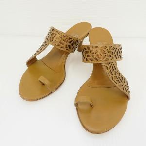 ESCADA（エスカーダ） #sns サンダル 35 黒 レザー ストラップ 