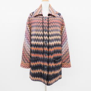 #wnc ミッソーニ MISSONI コート オレンジ シェブロン柄 リバーシブル グラデーション ...