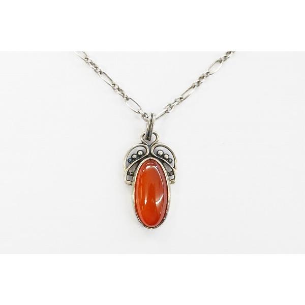 #anza ジョージジェンセン GEORGJENSEN ネックレス 2005 カーネリアン SV92...