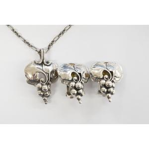 ジョージジェンセン　ラブラドライト　1997イヤーペンダント　シルバーネックレス Georg Jensen（ジョージ ジェンセン） 1997 イヤーペンダント