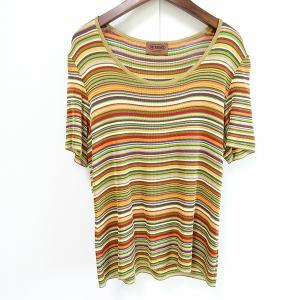 MISSONI（ミッソーニ） #wnc ニット セーター 48 紫 オレンジ 半袖