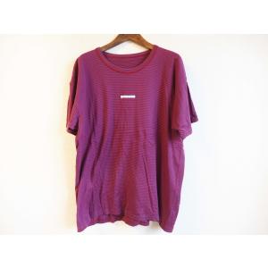 #spc パパス Papas Tシャツ M 紫 赤 半袖 ボーダー カットソー メンズ [668238]｜acil