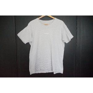 #spc パパス Papas Tシャツ M 白 グレー ボーダー 半袖 コットン メンズ [668241]｜acil