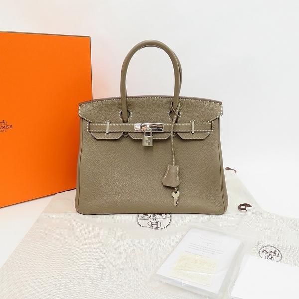 #apb エルメス HERMES バーキン30 ハンドバッグ エトゥープ トゴ X刻印 シルバー金具...