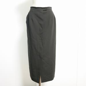 シャネル CHANEL ココマークボタン スカート ラムスキン ブラウン