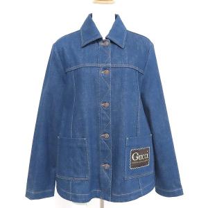 #apc グッチ GUCCI ジャケット 40 紺 デニム イタリア製 タグ付き 美品 レディース [751957]