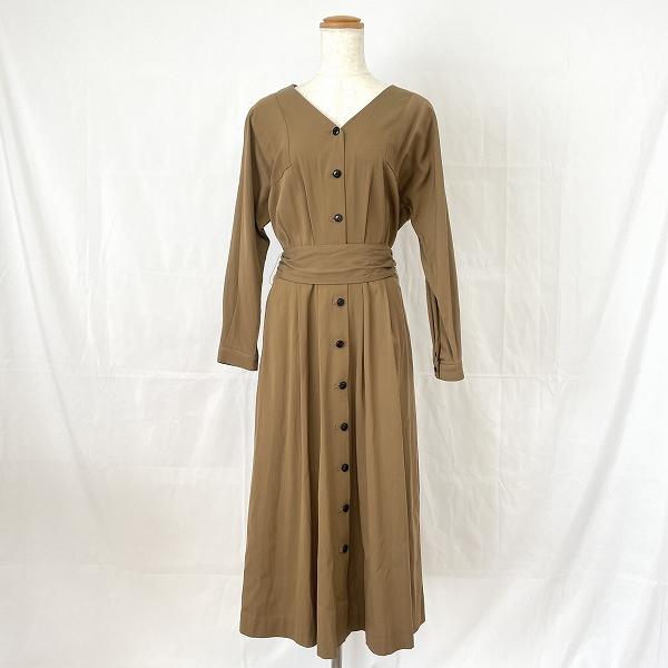 #anc  ダーマ DAMA ワンピース ロング ドルマンスリーブ ベルト 9AR キャメル色 レデ...