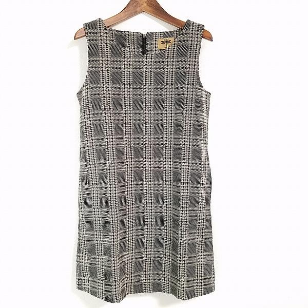 #anc アールエヌロンドン RN LONDON ワンピース 38 グレー系 ノースリーブ チェック...