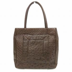 イビザ IBIZA ポーチ ペンケース オーストリッチ ブラウン 茶 ブランド