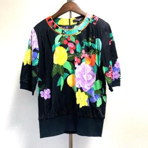 LEONARD レオナール 花柄 カットソー 長袖ブラウス サイズ:L