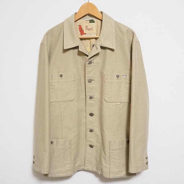 #apc パパス Papas ジャケット コート 48 ベージュ 裏地登山柄 メンズ [779790...