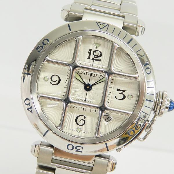 #anw カルティエ Cartier 腕時計 パシャ 38mm グリッド W31040H3 AT シ...