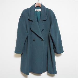 シーバイクロエ SEE BY CHLOE ゼブラ柄コート ダブル ロング ウール 36 