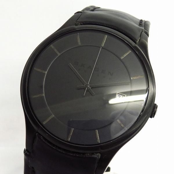 #anw スカーゲン SKAGEN MEN&apos;S EX コラボ 腕時計 黒 AT 自動巻き J755X...
