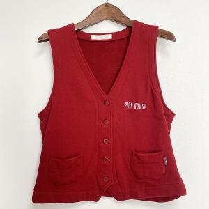 #apc ピンクハウス PINK HOUSE ベスト・ジレ 赤 ロゴ レディース [799363]