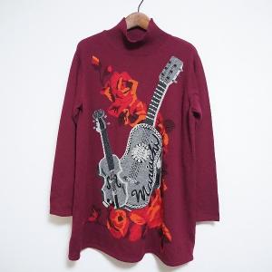 snc トクコ TOKUKO1erVOL チュニック 9 紺系 マルチ 人物柄 ハイネック