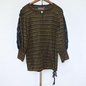 wnc サイトウトヨコ 斉藤都世子 ニット・セーター 黒 えんじ ニット 花