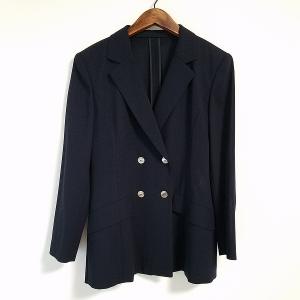 レリアン　7号　黒　ジャケット Leilian #anc レリアン ジャケット 7 黒 長袖 ロロピアーナ生地