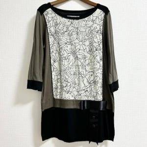 snc アルベロベロ ALBEROBELLO チュニック 黄緑 茶 マルチ ブタ柄