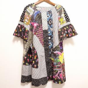 snc アルベロベロ ALBEROBELLO チュニック 黄緑 茶 マルチ ブタ柄