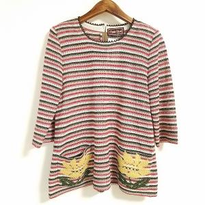 snc メフウセンソユニコ 芽風 カットソー 38 黒系 チュニック 半袖