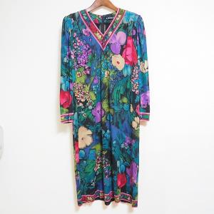 良品☆LEONARD FASHION レオナール ファッション 花柄 総柄 ベルト  