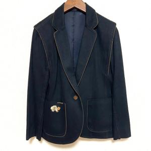 E9709◾️フレイアイディー　タック半袖ダブルジャケット FRAY ID(フレイアイディー) ダブルテーラードジャケット