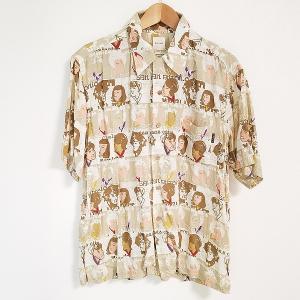 KARL HELMUT◇アロハシャツ/--/レーヨン/NVY/総柄 : セカンド