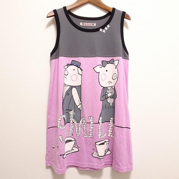 #snc アルベロベロ ALBEROBELLO チュニック ピンク グレー 黒 豚 コーヒーカップ ...
