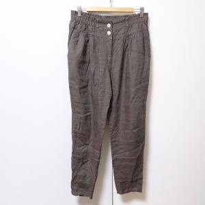 snc ジウセンソユニコ 慈雨 Sensounico パンツ 75 白 黒 麻混 薄手