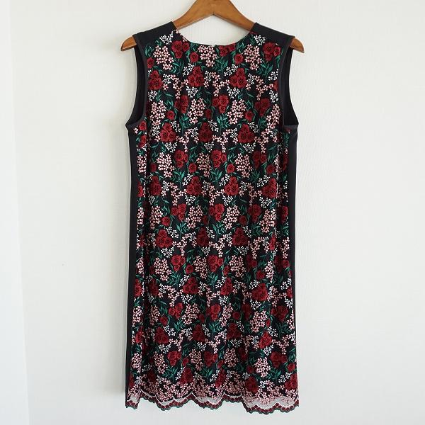 #snc ロイスクレヨン LoisCRAYON ワンピース M 黒系 ノースリーブ 花柄 刺繍 レデ...
