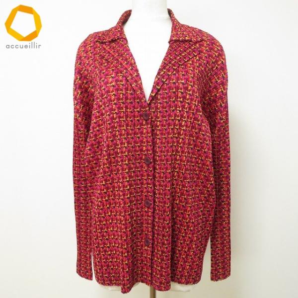 #apc プリーツプリーズ PLEATSPLEASE カーディガン シャツ ブラウス 4 赤 ピンク...