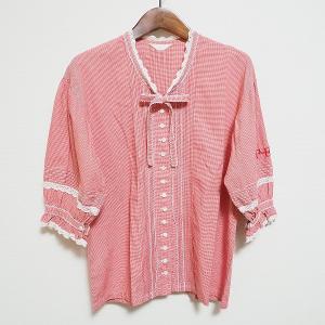 snc ピンクハウス PINKHOUSE シャツ・ブラウス L 薄い黄 赤 オレンジ