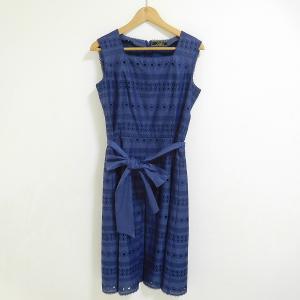 Leilian（レリアン） #anc ワンピース 13+ 紫系 黒 花柄 カシュクール