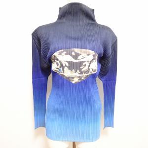 LEONARD（レオナール） #sxc カットソー 38 水色 黄色 花柄 シルク