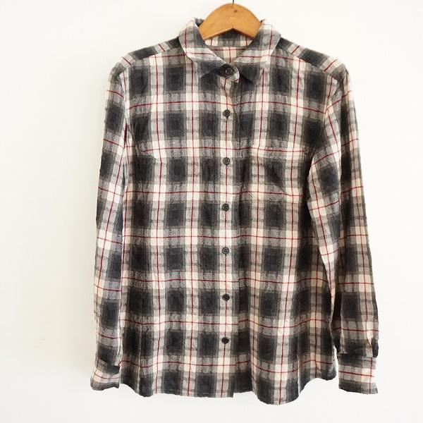 #anc  ビスケー BCami シャツ・ブラウス 2 黒 ベージュ チェック シワ加工 レディース...