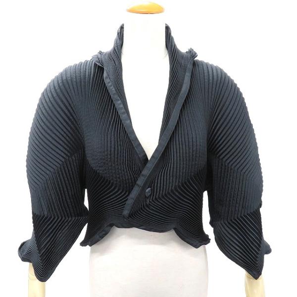 #apc イッセイミヤケ ISSEYMIYAKE ジャケット 2 黒 3Dスチームストレッチ プリー...