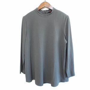 #apc シセンドウ 詩仙堂 ヒトシタムラ カットソー 緑系 ちりめん スタンドカラー レディース [848632]