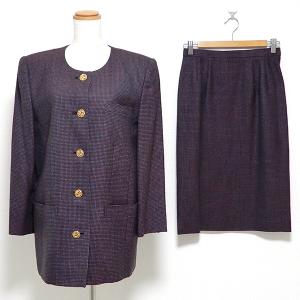 Leilian #wnc レリアン カーディガン 9 紺 ベージュ ニット ラメ