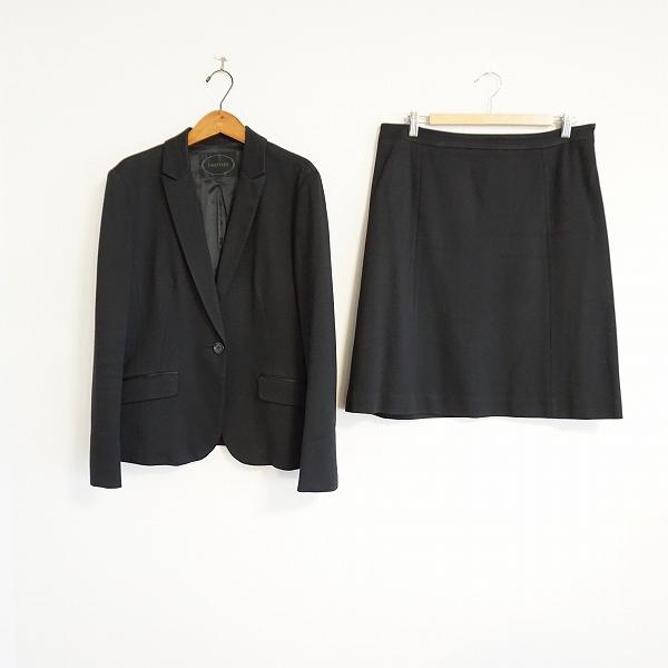 #anc アンタイトル UNTITLED スカートスーツ 44 黒 大きいサイズ レディース [85...