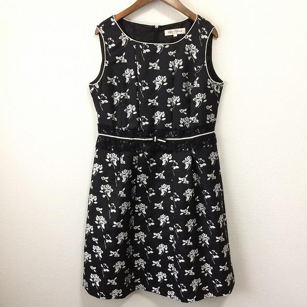 #snc スーパービューティー Super Beauty ワンピース 42 黒 白 ノースリーブ レ...