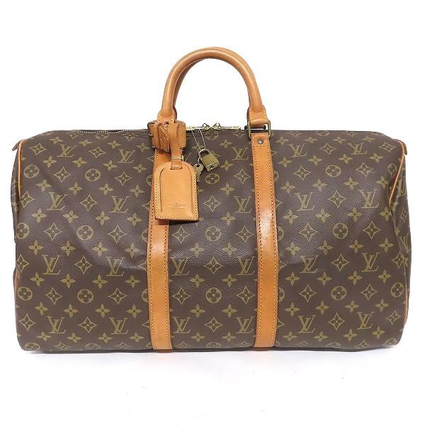 #apb ルイヴィトン LOUISVUITTON ボストンバッグ 茶 モノグラム キーポル50 ユニ...