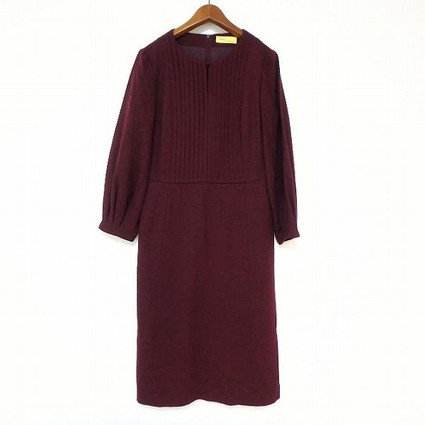 #wnc レリアン Leilian by Eriko Nakamura ワンピース 7 ボルドー バ...