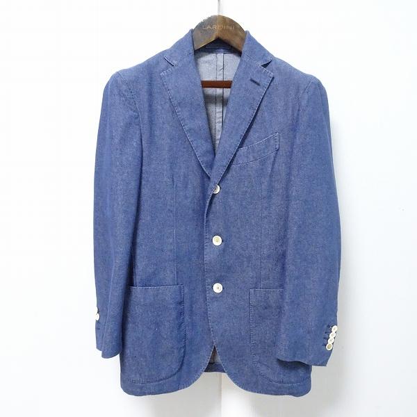 #anc ラルディーニ LARDINI シングルジャケット 青系 S3B デニム 本切羽 段返り サ...