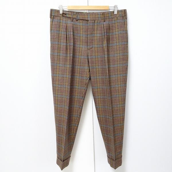 #wnc ピーティートリノ PT TORINO パンツ スラックス 50 茶 青 黄 チェック セン...