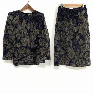 斉藤都世子 #wnc サイトウトヨコ セットアップ ツーピース 濃紺 紫 黄